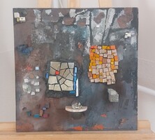 (K) Rácz András kompozíció 39x39 cm