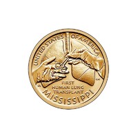 USA,1 dollar 2023 D - Első emberi tüdőátültetés aUNC+ nikkel
