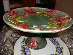 ANTIK  TALPAS TÁL SEMI-PORCELÁN  gyümölcs KÍNÁLÓ  - Art&Decoration