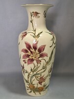 Zsolnay kézzel festett Orchideás porcelán váza  35cm