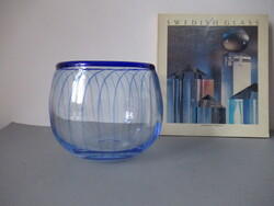 Kjell Engman: svéd stúdióüveg (Kosta Boda, jelzett, 1980-as évek)