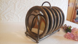 Ezüstözött fémtálcák  , tartóval