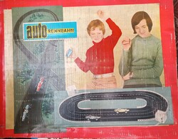 RETRO AUTÓVERSENY PÁLYA DOBOZÁBAN KOMPLETTEN