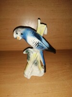 Jelzett porcelán papagáj figura - 13,5 cm