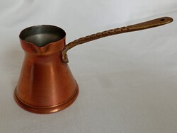 Török kávé főző kiöntő 17 - nyeles kávéfőző dzsezva retro 1-2 személyes réz kb 1dl