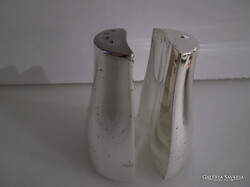 SÓ + BORS SZÓRÓ - 45 dkg - JELZETT - EZÜSTÖZÖTT - FÉM - PORCELÁN -9 x 6,5 cm