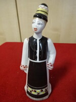 Hollóházi porcelán figura, matyó ruhás fiú, magassága 12 cm. Jókai