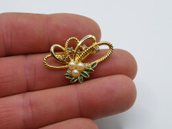K117 Vintage aranyozott DAXON CHINA bross  medál kitűző