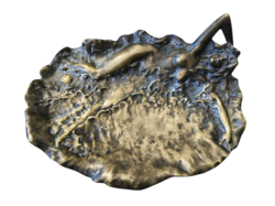 Bronz leveles tartó, női akttal