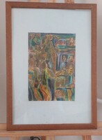 Csepeli Németh Miklós festménye 39x54 cm kerettel