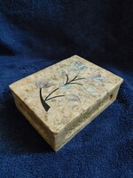 Szappantartó márványdoboz féldrágakő berakással