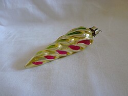 RÉGI ÜVEG KARÁCSONYFADÍSZ - DÍSZES JÉGCSAP!