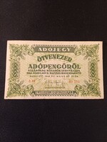 1946 gyengébb VF- [ 00.753 alacsony sorszám ] Vízjeles 50.000 Adópengő