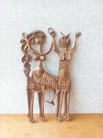 Kopcsányi Ottó - Faun és sellő - fém falikép.