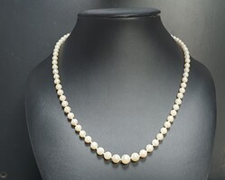 Klasszikus Akoya Gyöngysor Ezüst Kapoccsal 56 cm