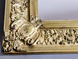 Barokk , aranyozott keretű fa tükör ALKUDHATÓ