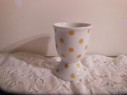 TOJÁSTARTÓ - PORCELÁN - 7 x 5 cm - ARANY PÖTTYÖK  - HIBÁTLAN