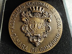 140 éves a Lisszaboni Kereskedelmi Kamara 1974 bronz plakett 70mm