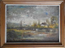 Tájkép Mednyánszky stílusban eladó