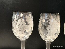 POHÁR - ÜVEG - 5  db  - 12 x 5 cm  - SAVMARATOTT - HIBÁTLAN