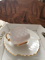 Zsolnay pajzspecsétes epres eper mintás mokkás kávés csésze és csészealj