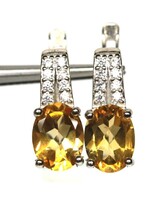 925 ezüst citrin fülbevaló