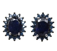 925 ezüst zafír fülbevaló