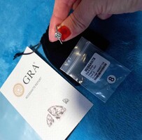 1ct moissanit/ laborgyémánt fehérarany gyűrű GRA certicel