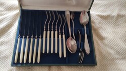 Evőeszköz készlet 6 részes orosz, elefántcsont utánzatú nyéllel