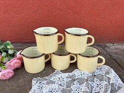 0.5 literes Mérőedény Zománcos Zománcozott nosztalgia darab paraszti