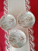 Antik  japán Kutani cseresznye virágos tojáshéj porcelán: teás / kávés  kanna, cukortartó, csészealj