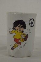 Zsolnay porcelán focis pohár az 1982-es spanyolországi világbajnokságra emlékezve A395