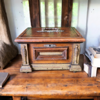 Antik fa ékszeres láda, ládikó