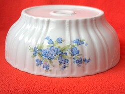 Korát meghazudtoló állapotú, pajzspecsétes Zsolnay kék nefelejcs mintás pörköltes / pogácsás tál