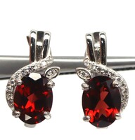 925 ezüst gránát fülbevaló