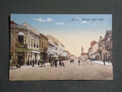 Képeslap,Szerbia,Zombor,Sombor,Kossuth Lajos utca,dohány szivar áruda,üzlete,K. J. Bp. kiadás,1915-