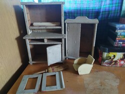 !LEÁRAZTAM!!2darab nagyméretű felújítandó játék szekrény plusz fotel