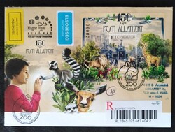 FF5277deat / 2016 Pesti Állatkert blokk FDC-n futott elsőbbségi, ajánlott, tértivevényes levél
