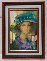 Budai László "Ébren álmodó" c. festmény minőségi keretben ingyen postával