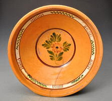 Mezőtúri dudi sárga lakodalmas tál, az 1900-es évekből.