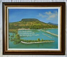 Lantos György "Badacsony" c. festménye minőségi keretben, ingyen postával