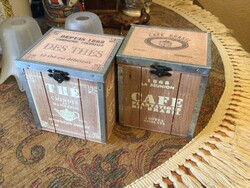 Fa tároló dobozok párban