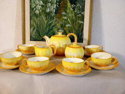 Sunlit 6-person glazed ceramic tea set - art@decoration