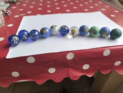 Kerámia golyó, üveggolyó mese mintával 7 db  eladó!