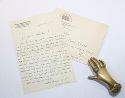 KÉZIRAT Jávorka Sándor botanikus levele Reuter Camillo professzorhoz 1938.11.15