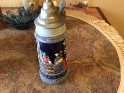 Ón fedeles domború mintás söröskorsó