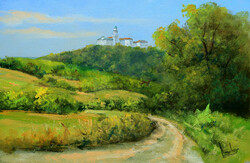 Akciós ár: Lantos György: Pannonhalma felé 20x30 cm