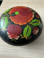 Kézzel festett régi Retro vintage fa tároló doboz ékszertartó