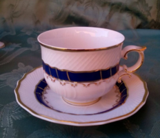 HOLLÓHÁZI KÉK RÓZSA MINTÁS TEÁSCSÉSZE + CSÉSZEALJ