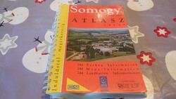 SOMOGY  Atlasz  ,  244 térkép  infók  1998 , jól áttekinthetó  térkép   330 oldal